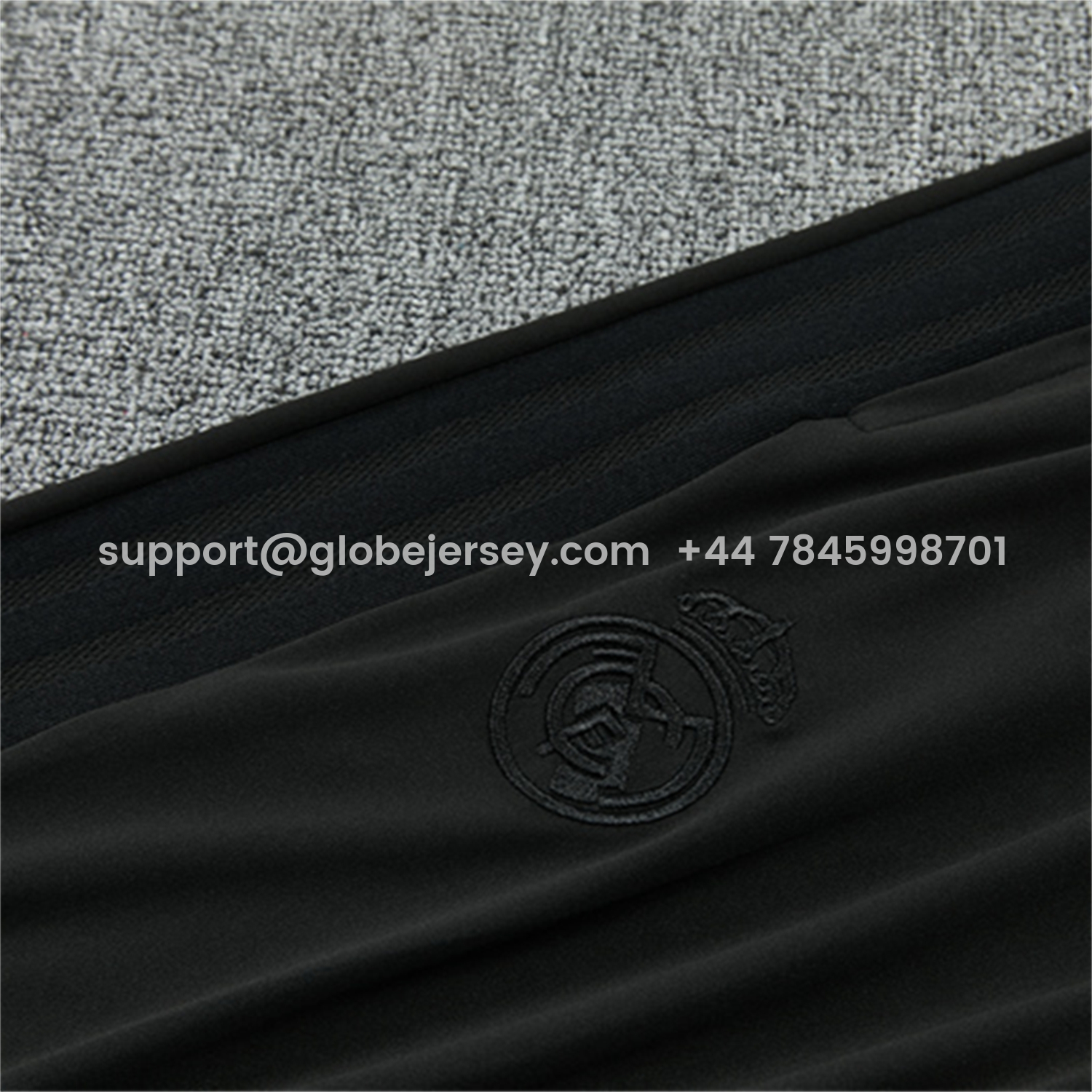 GlobeJersey-Real Madrid 26-27 Kids Long Sleeves Training Set - Pure Black Top And Pants