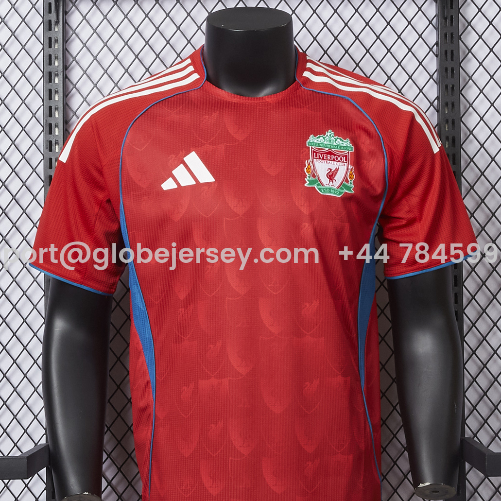 GlobeJersey-Liver.pool 25-26 Retro Team Logo Totem Special Jersey - Player Version