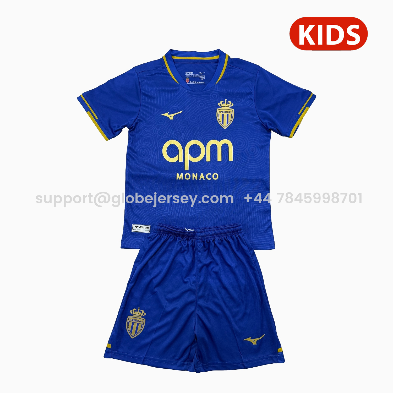 GlobeJersey-AS Monaco 25-26 Away Kids Kit