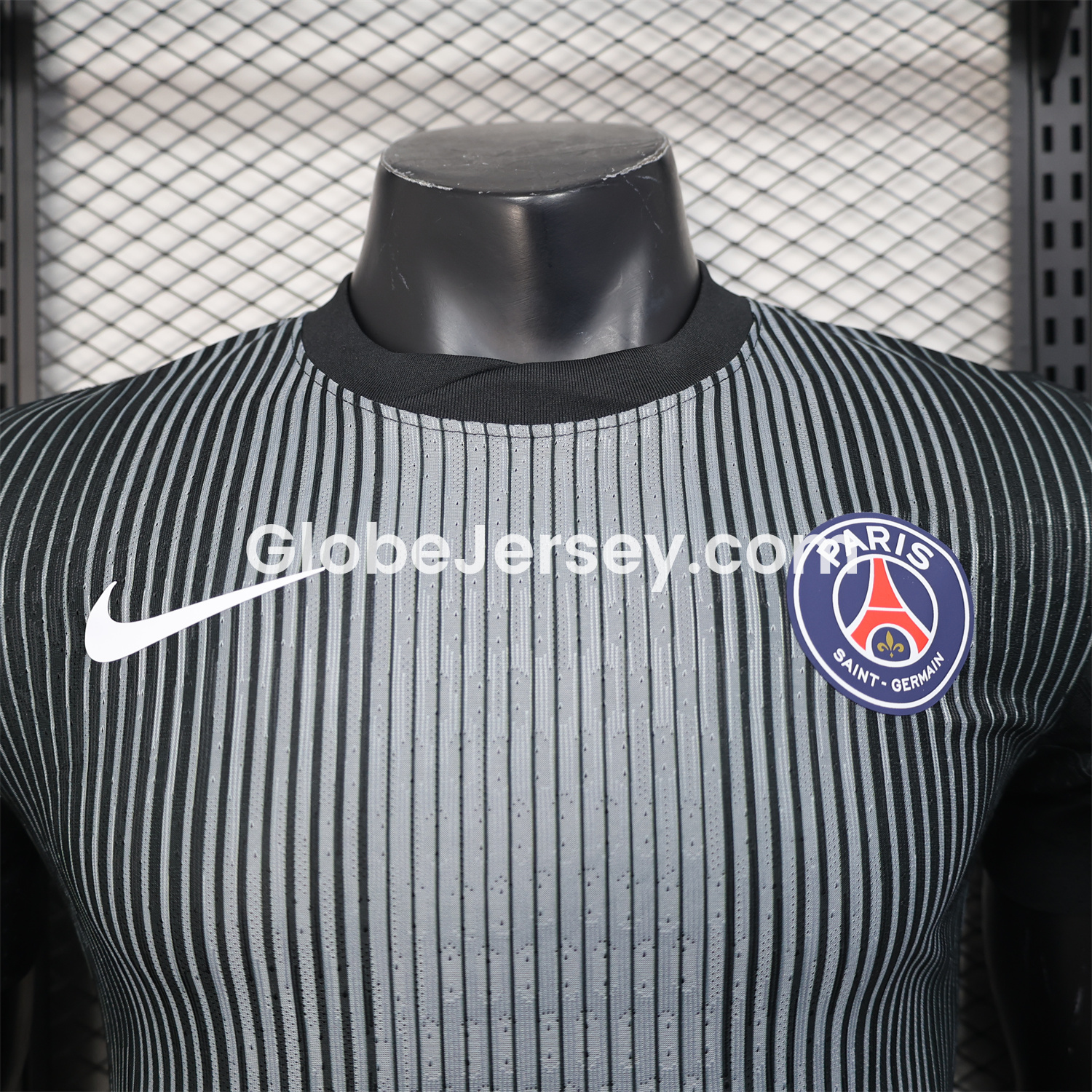 GlobeJersey-Paris Saint-Germain PSG 25-26 Black GK Goalkeeper Unsponsored Jersey - Player Version