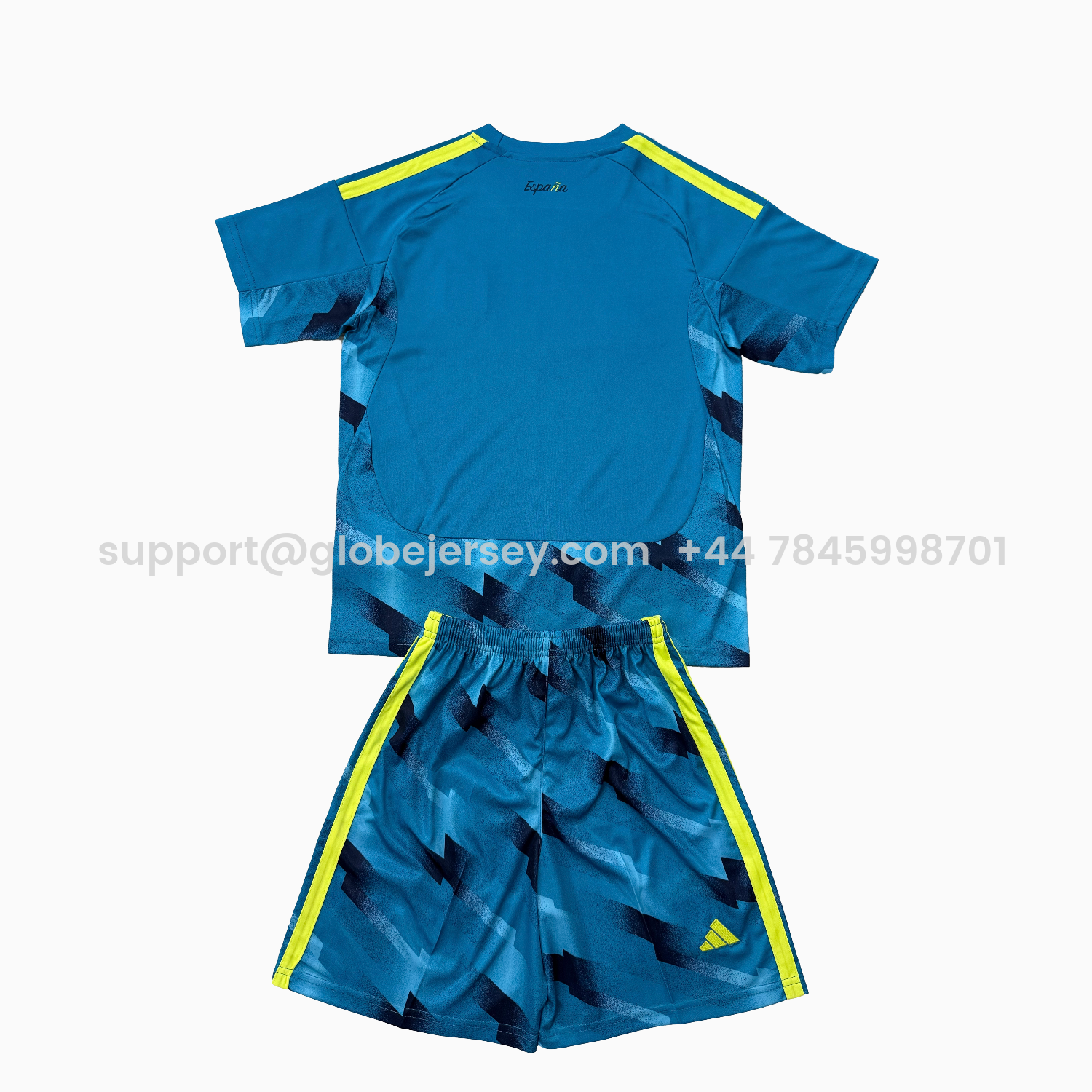 GlobeJersey-Spain 2026 Lake Blue Goalkeeper Men's Adult Jersey Set - Fans Version