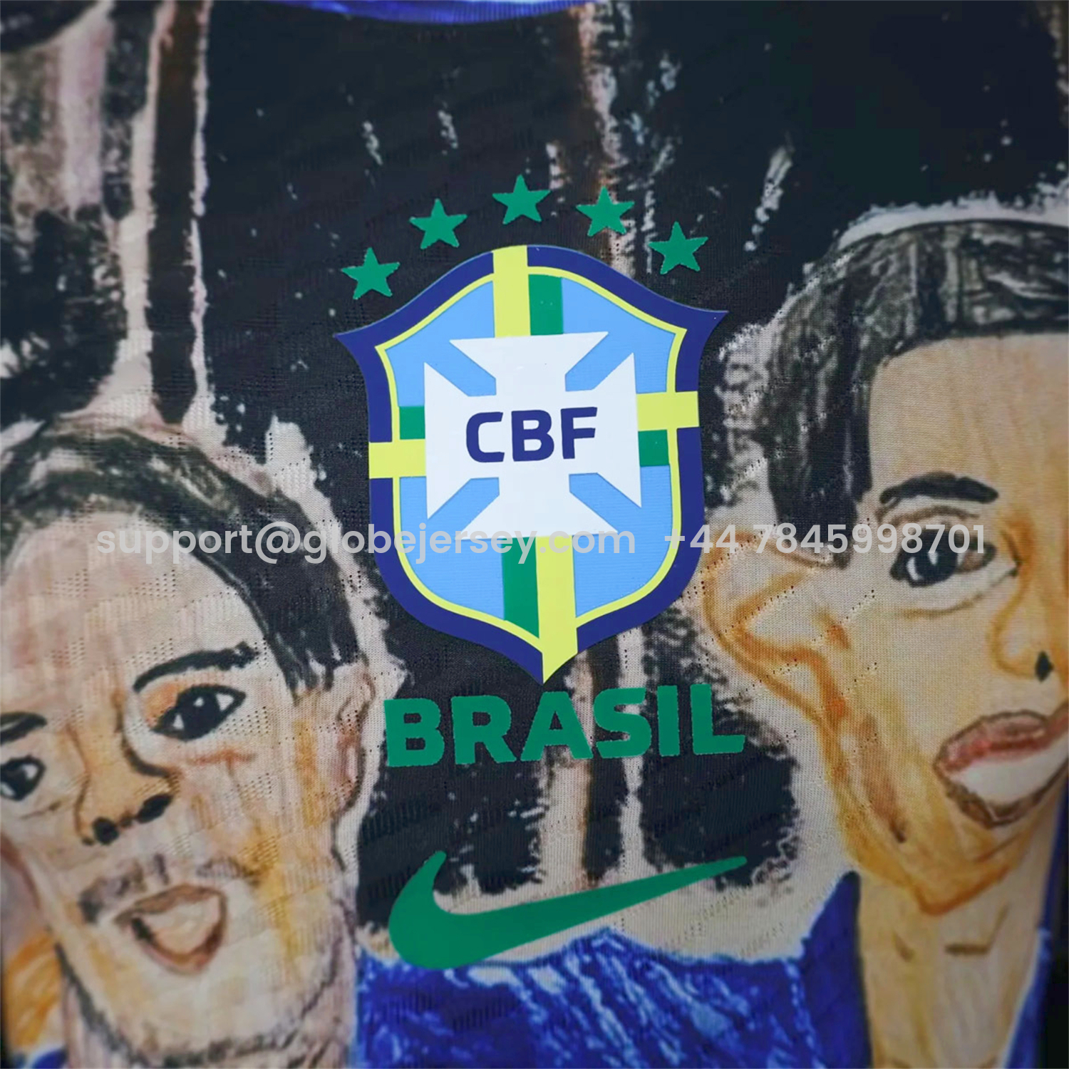 GlobeJersey-Brazil 2026 Painted Figures Special Jersey - Player Version
