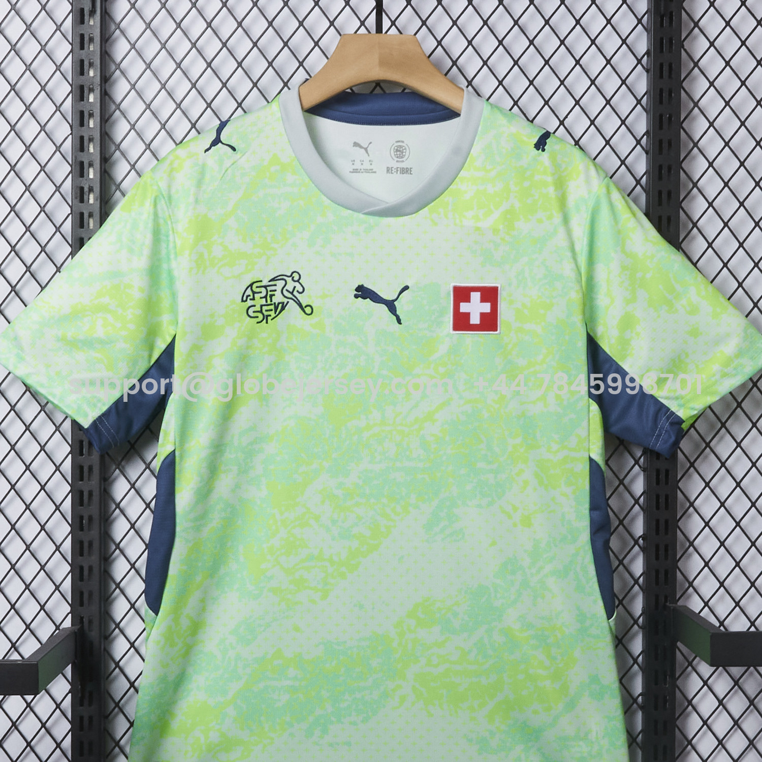GlobeJersey-Switzerland 2026 Away Green Jersey - Fans Version