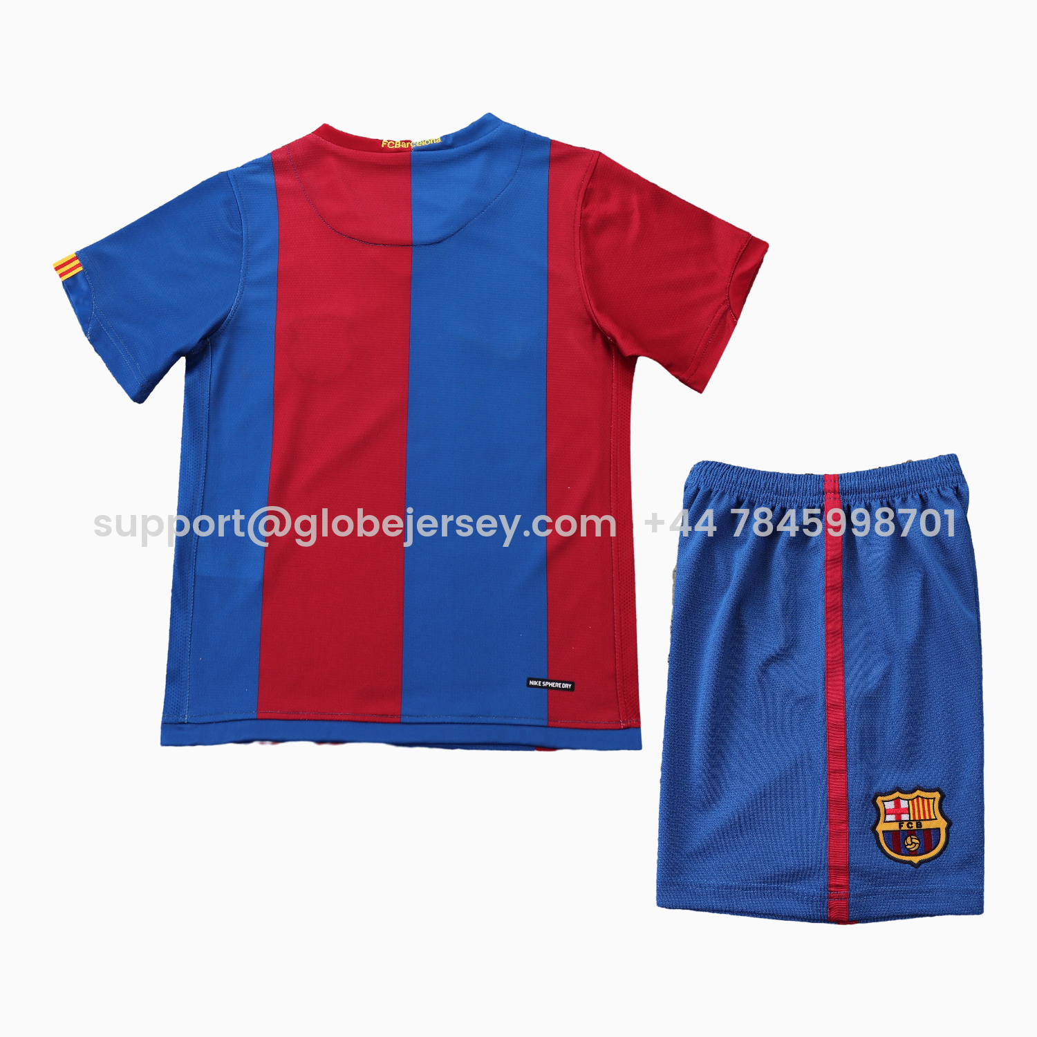 GlobeJersey-Retro Barcelona 2006-07 Home Kids Kit
