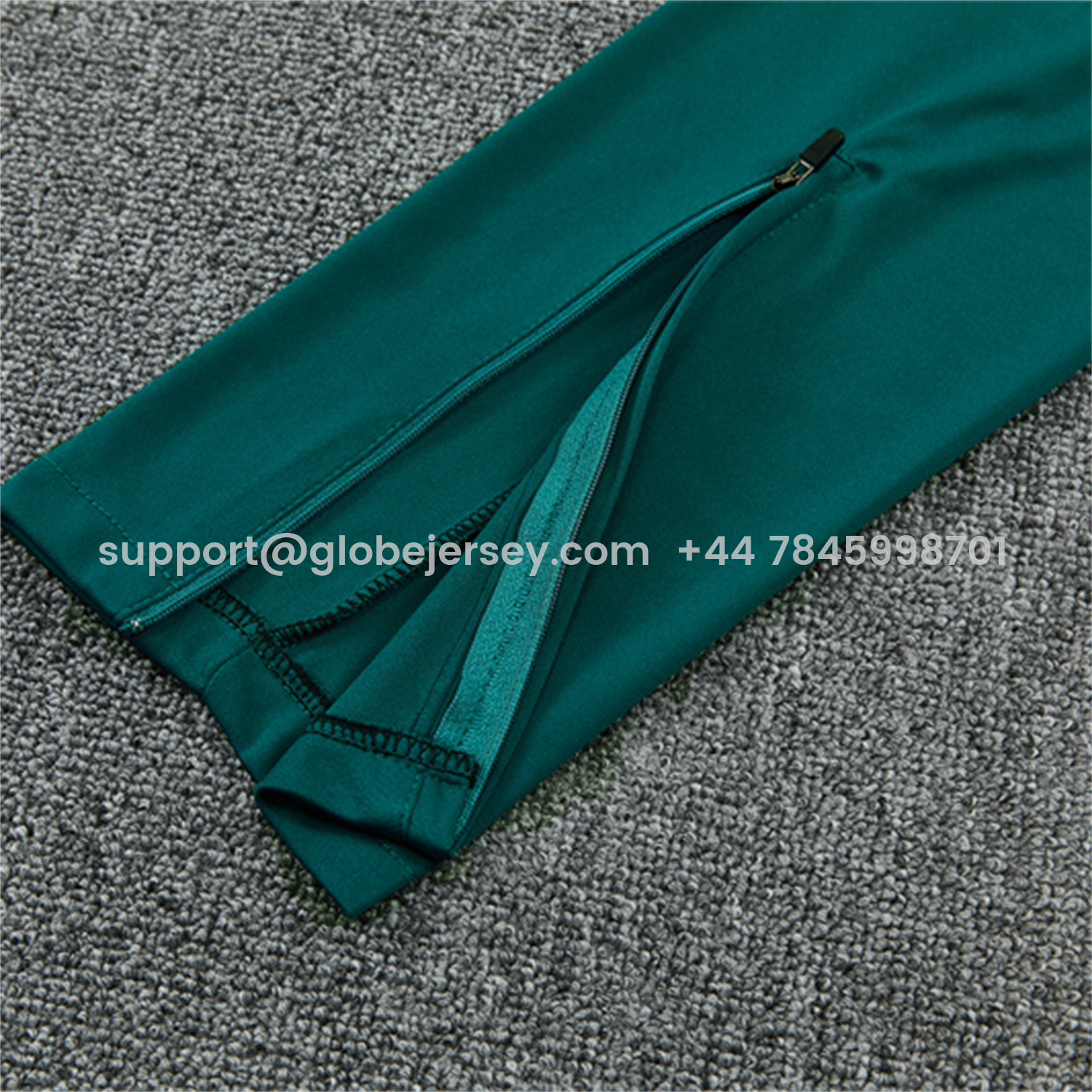 GlobeJersey-Brazil 2026 Kids Long Sleeve Training Set - Sky Blue Top & Dark Green Pants