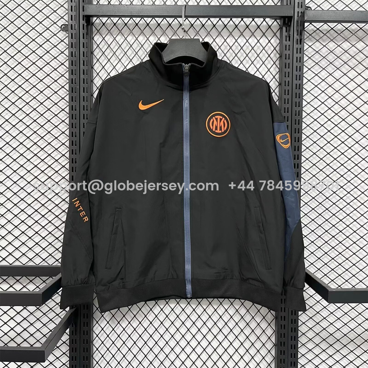 GlobeJersey-Inter Milan 25-26 Windbreaker Jacket - Black