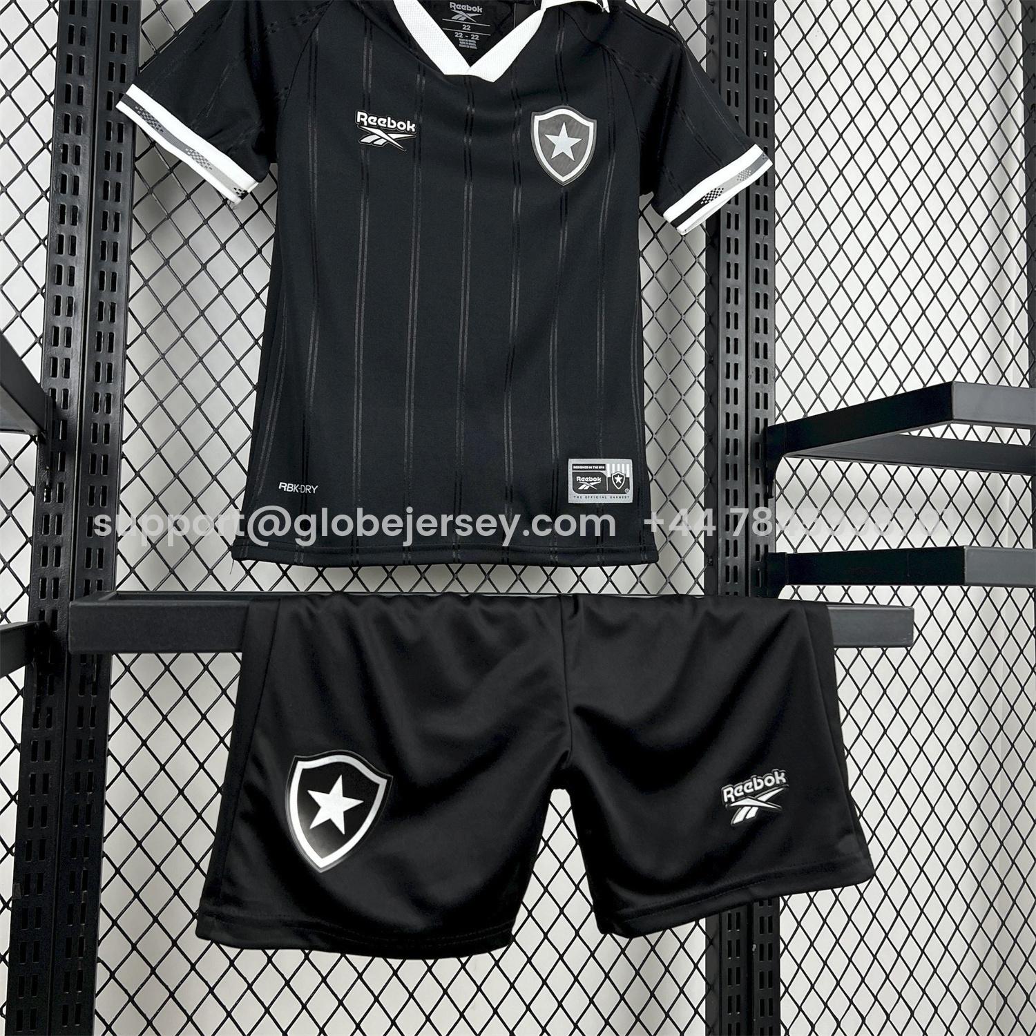GlobeJersey-Botafogo 25-26 Away Unsponsored Kids Kit