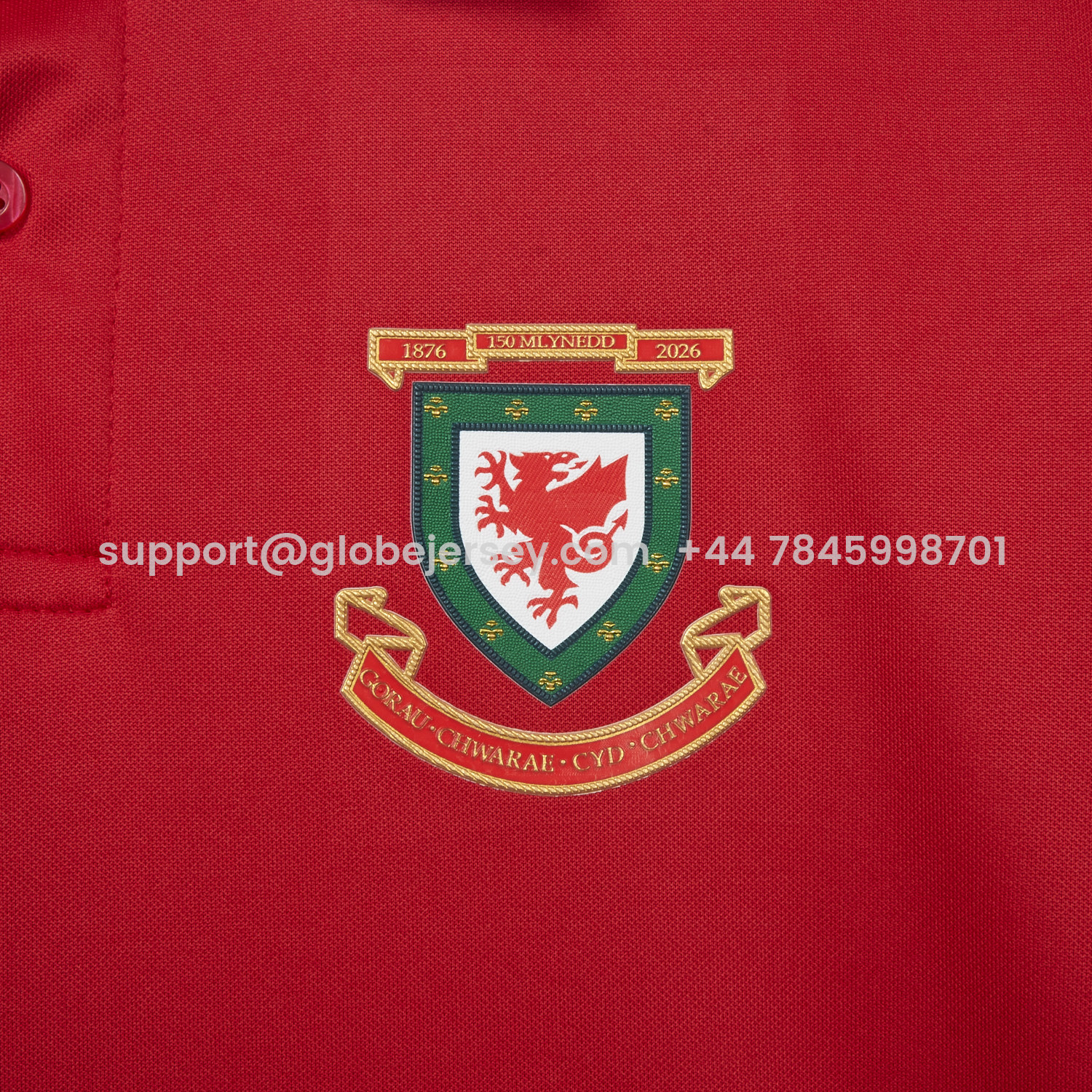 GlobeJersey-Wales 2026 150th Anniversary Edition Jersey - Fans Version