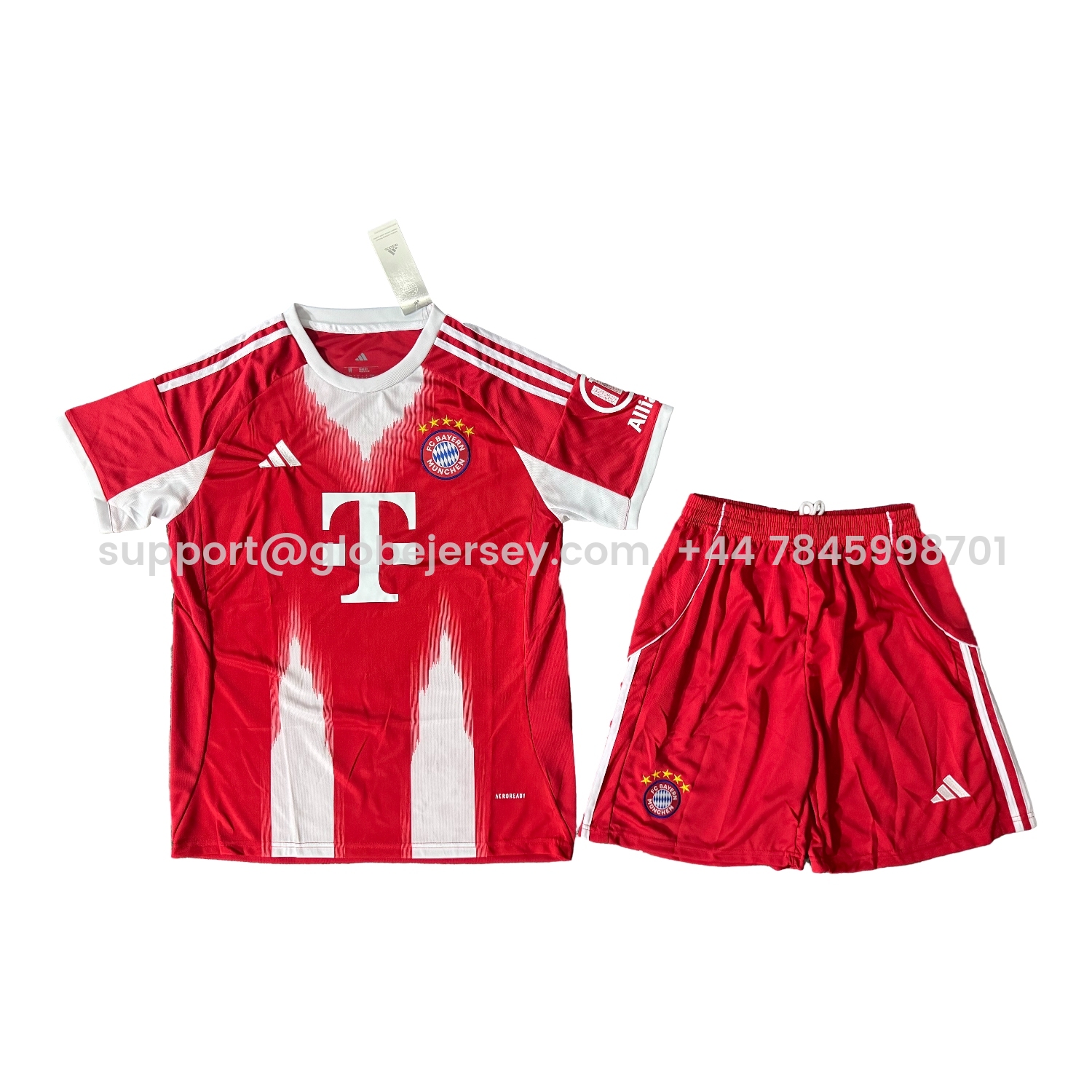 GlobeJersey-Bayern Munich 25-26 Home Men's Adult Jersey Set - Fans Version