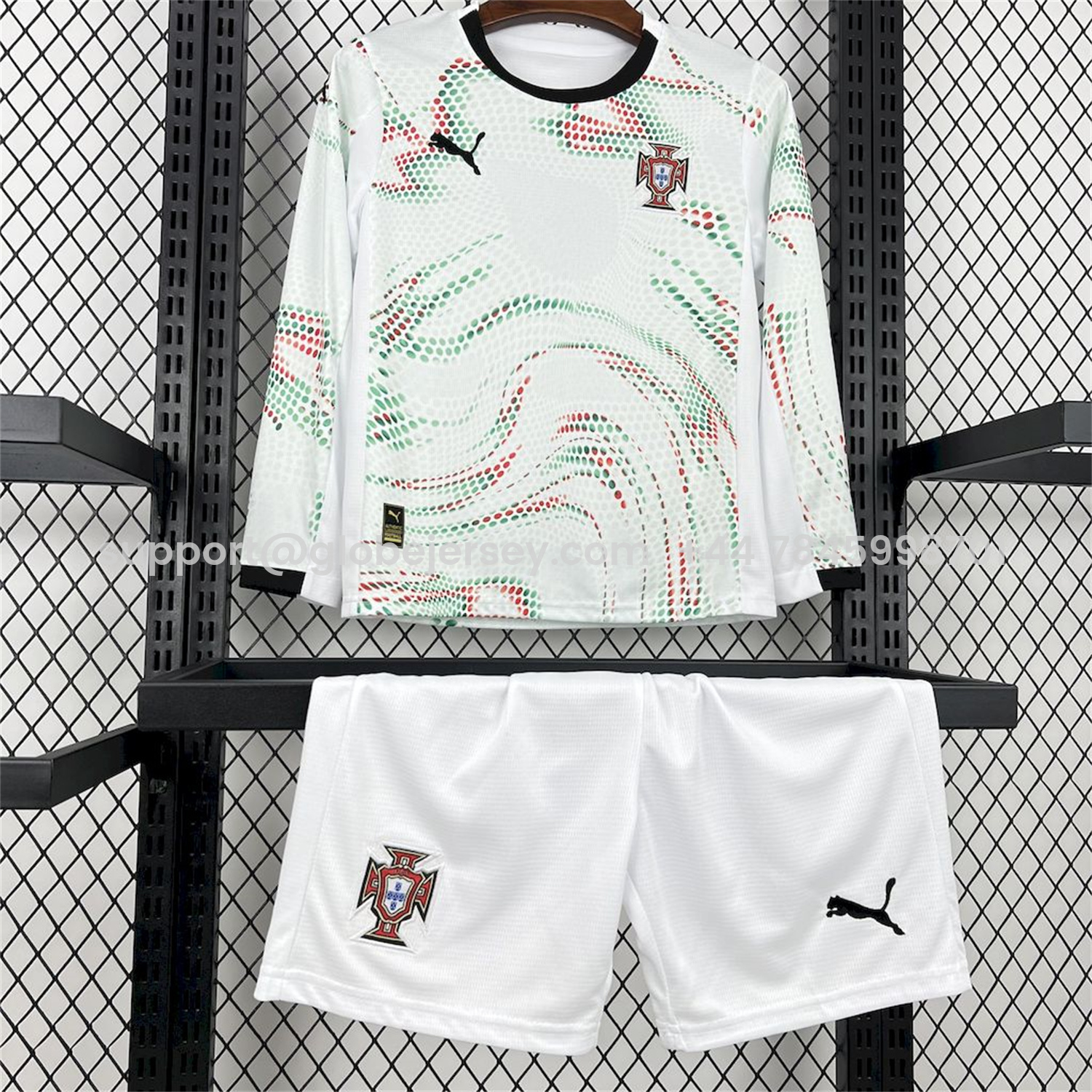 GlobeJersey-Portugal 2025-26 Away Long Sleeves Kids Kit