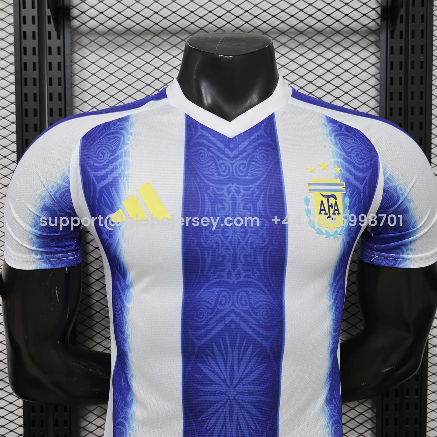 GlobeJersey-Argentina 2026 Deep Blue And White Stripes Special Jersey - Player Version
