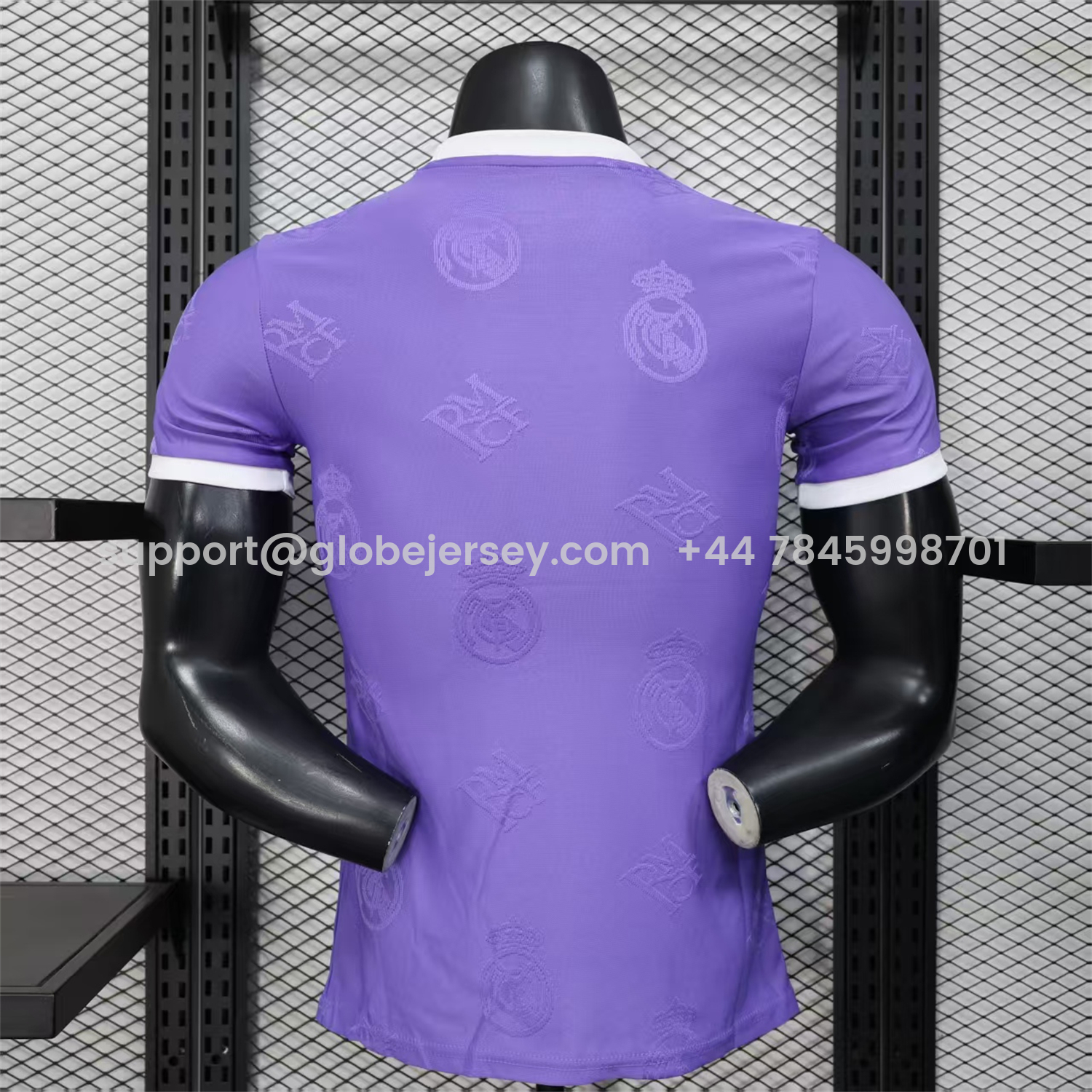 GlobeJersey-Real Madrid 25-26 Purple Team Logo Jacquard Special Jersey - Player Version