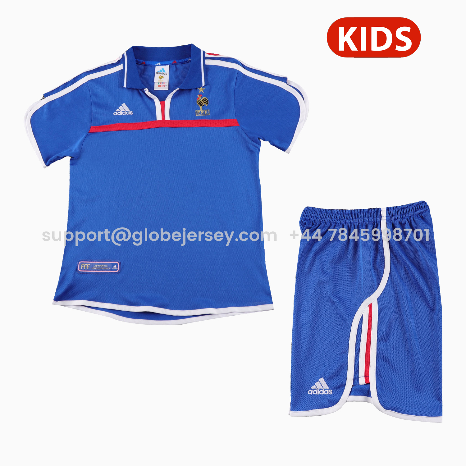 GlobeJersey-Retro France 2000 Home Kids Kit