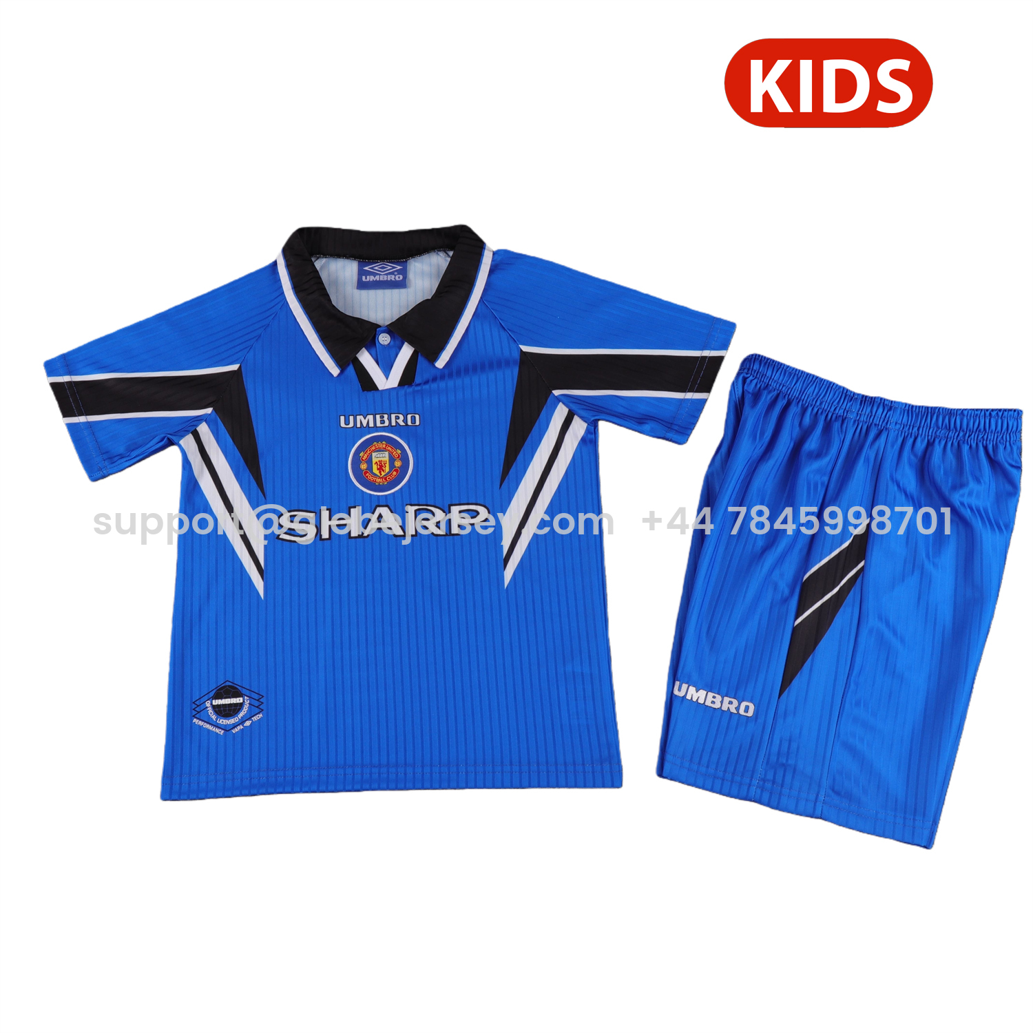 GlobeJersey-Retro Manchester United 1996-98 Away Kids Kit