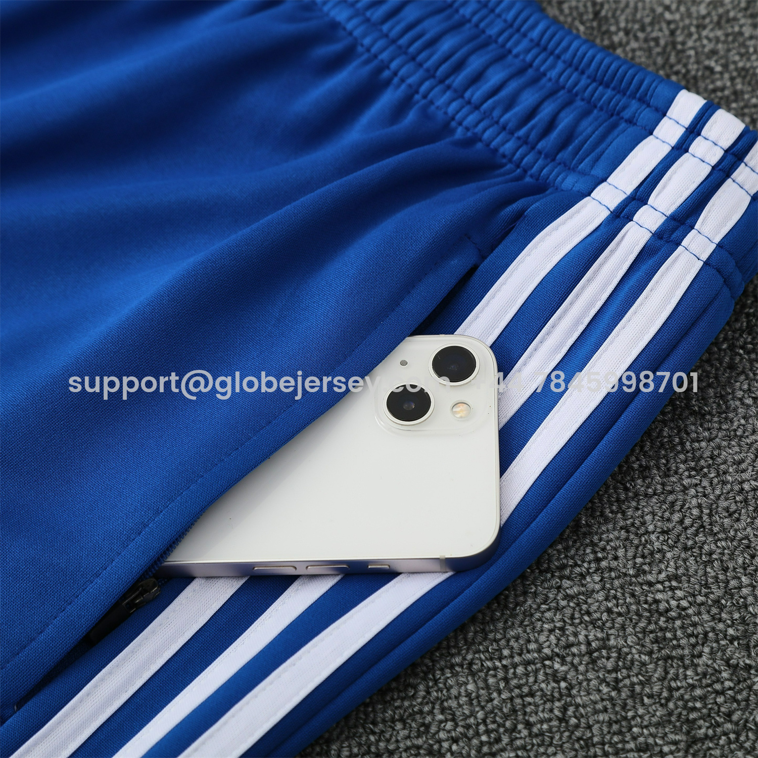 GlobeJersey-Marseille 25-26 Jacket Training Tracksuit - Blue Jackets & Blue Pants