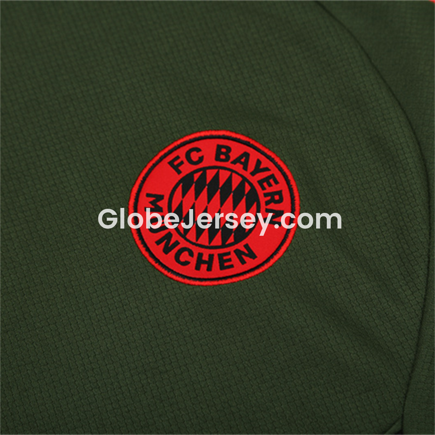 GlobeJersey-Bayern Munich 25-26 Short-Sleeve Training Set - Green Top & Black shorts