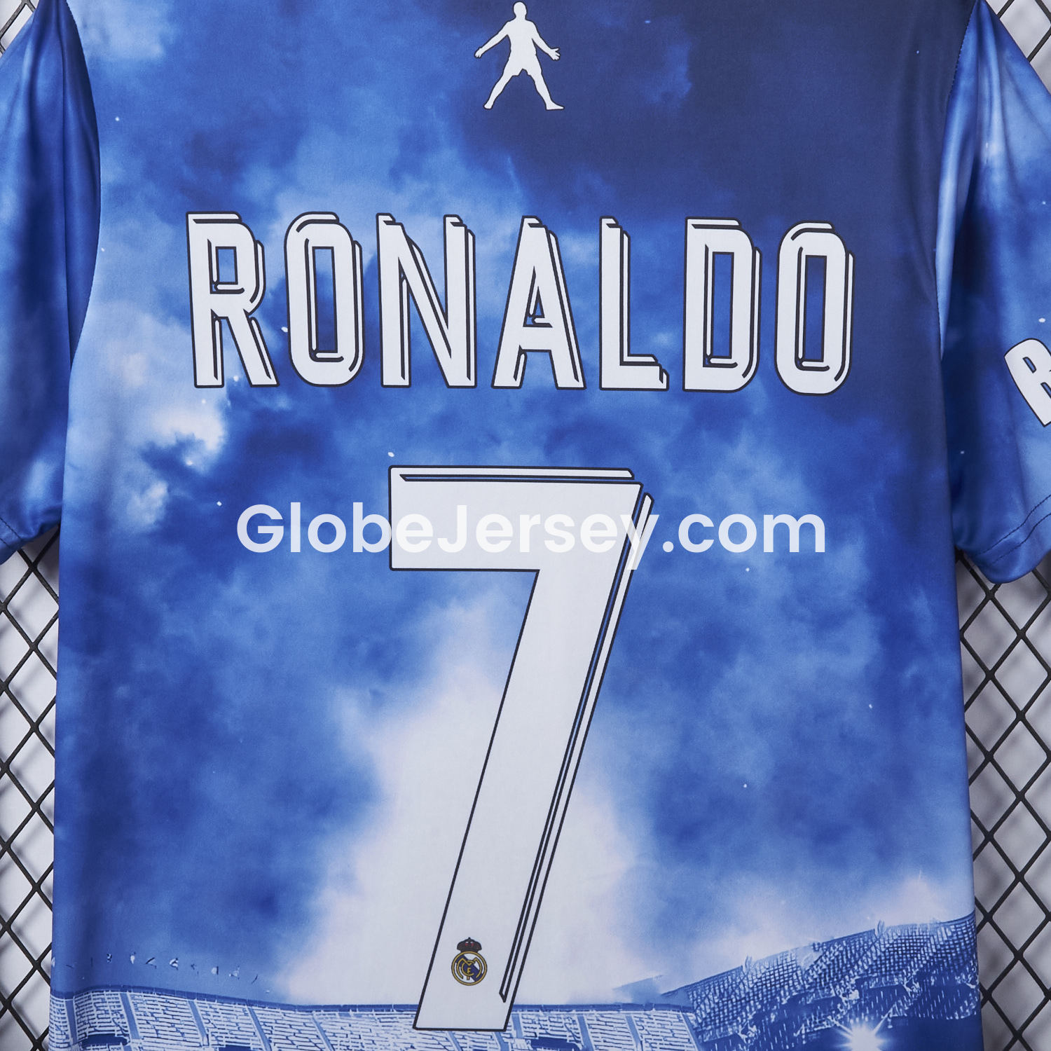 GlobeJersey-Cristiano Ronaldo Real Madrid 2017-18 Away Career Commemorative Jersey - Fans Version