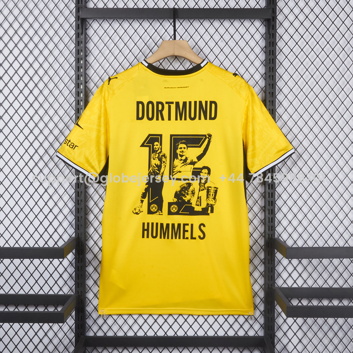 GlobeJersey-【Hummels Special Font】Dortmund 26-27 Home Jersey - Fans Version