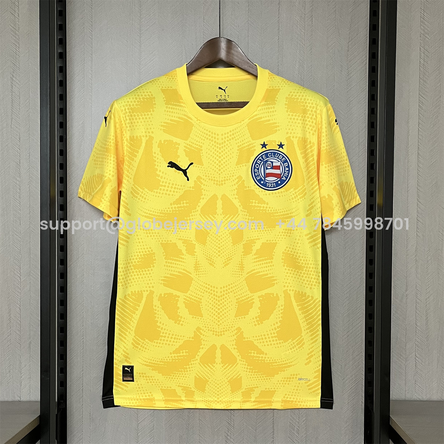 GlobeJersey-Bahia 25-26 Goalkeeper Yellow Jersey - Fans Version