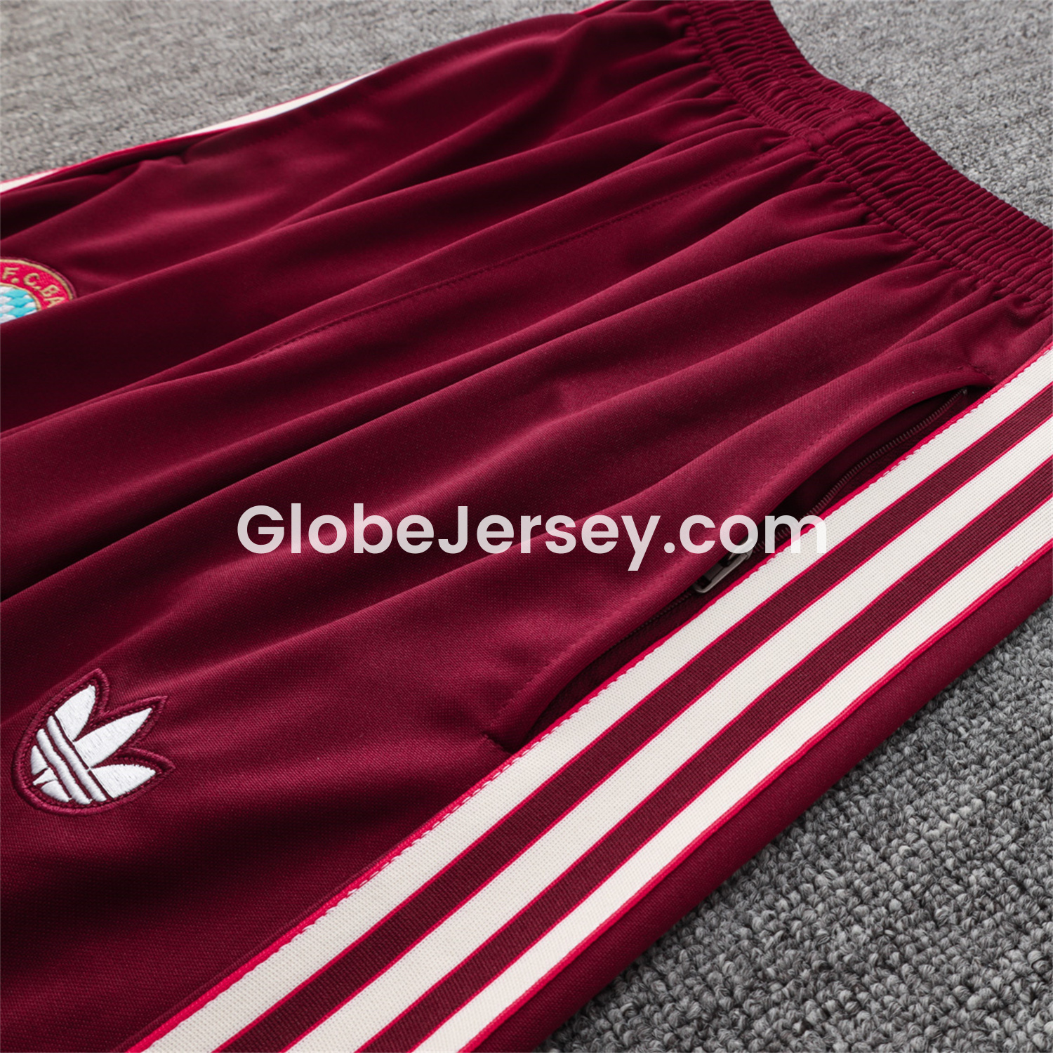 GlobeJersey-Bayern Munich 25-26 Originals Terrace Icon Jacket Training Tracksuit - Deep Red