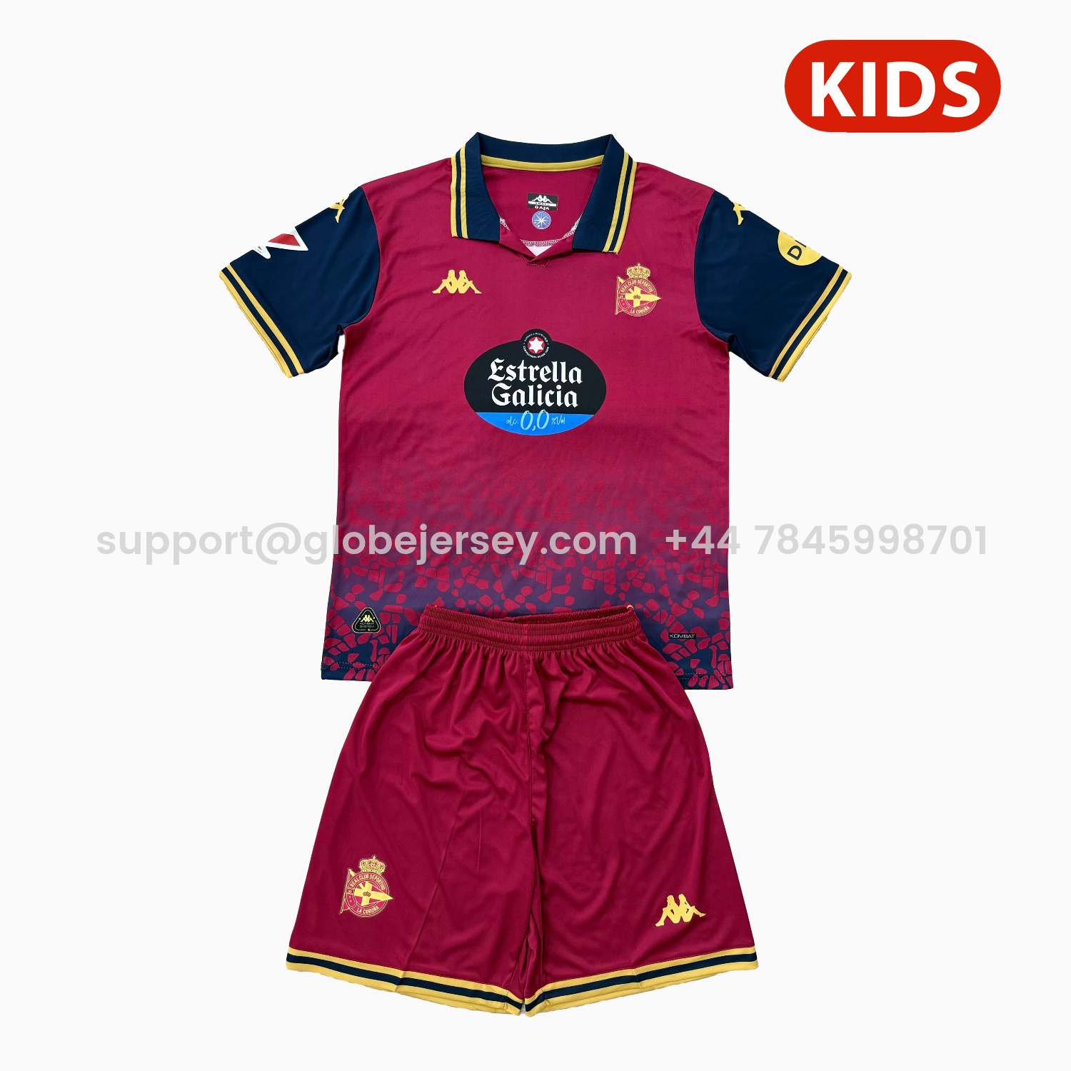 GlobeJersey-Deportivo de La Coruña 25-26 Away Kids Kit