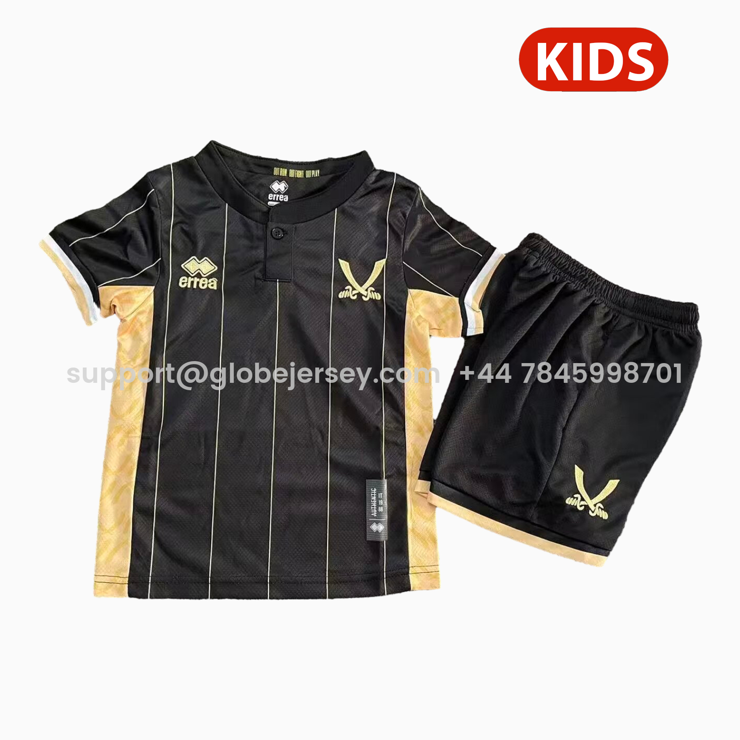 GlobeJersey-Sheffield United 25-26 Black Goalkeeper Kids Kit