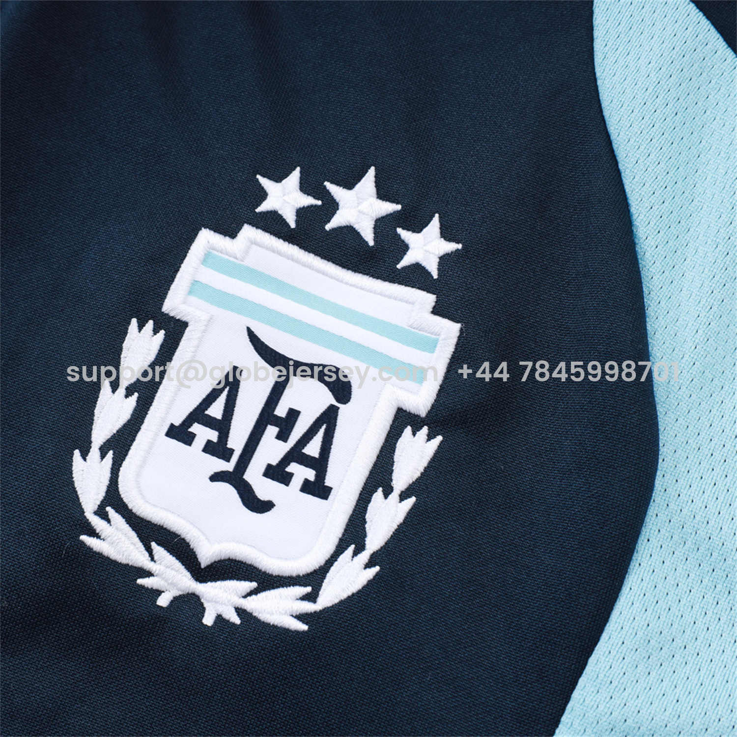 GlobeJersey-Argentina 25-26 Windbreaker Training Set - Dark Blue Top and Pants