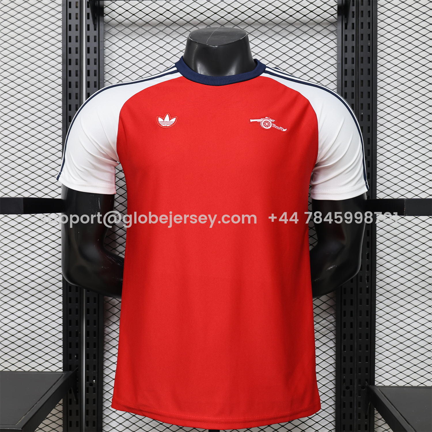 GlobeJersey-Arsenal 25-26 Red With White Casual Jersey - Player Version