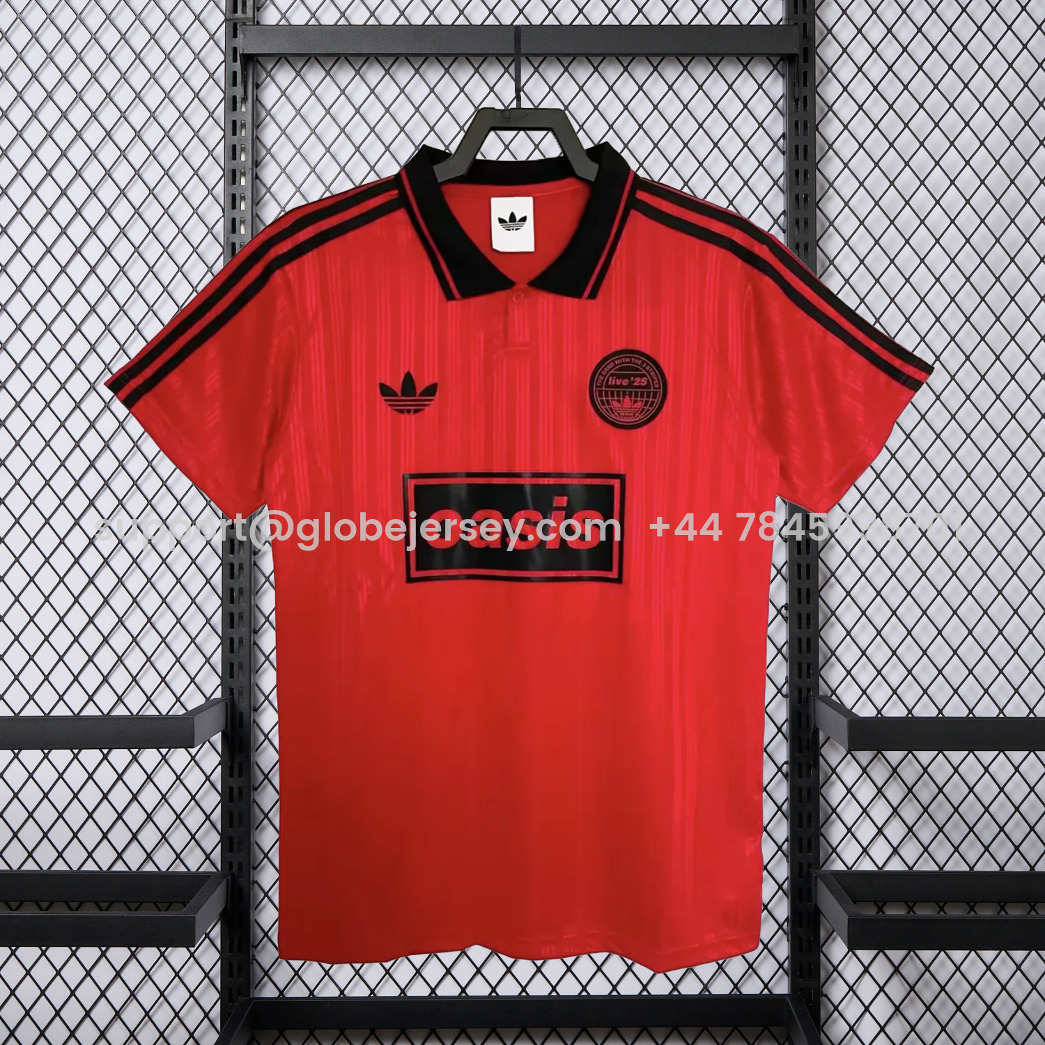 GlobeJersey-Bohemian 25-26 Oasis Originals Tour Red Jersey With Number 25 - Fans Version