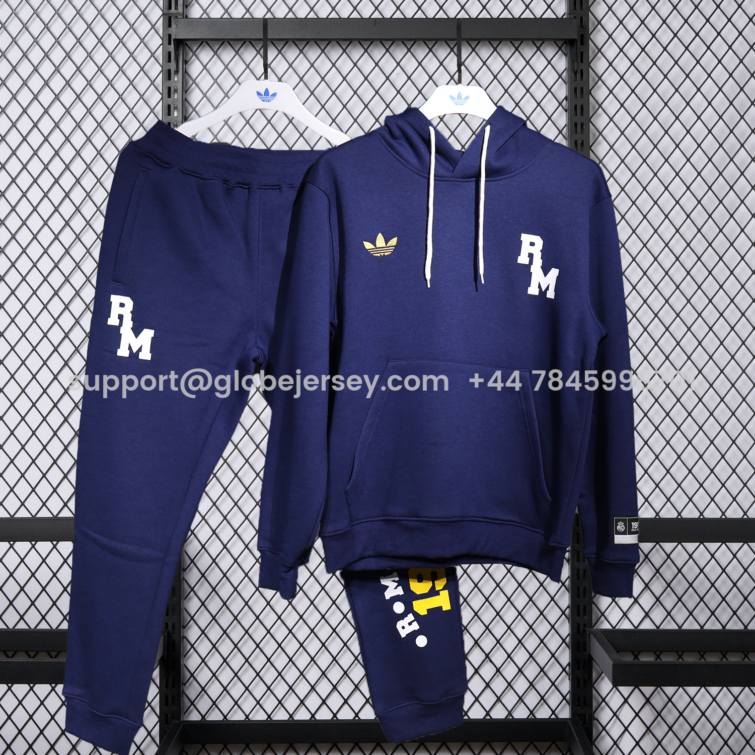 GlobeJersey-Real Madrid 25-26 Pure Color 1902 Training Set - Dark Blue Top and Dark Blue Pants