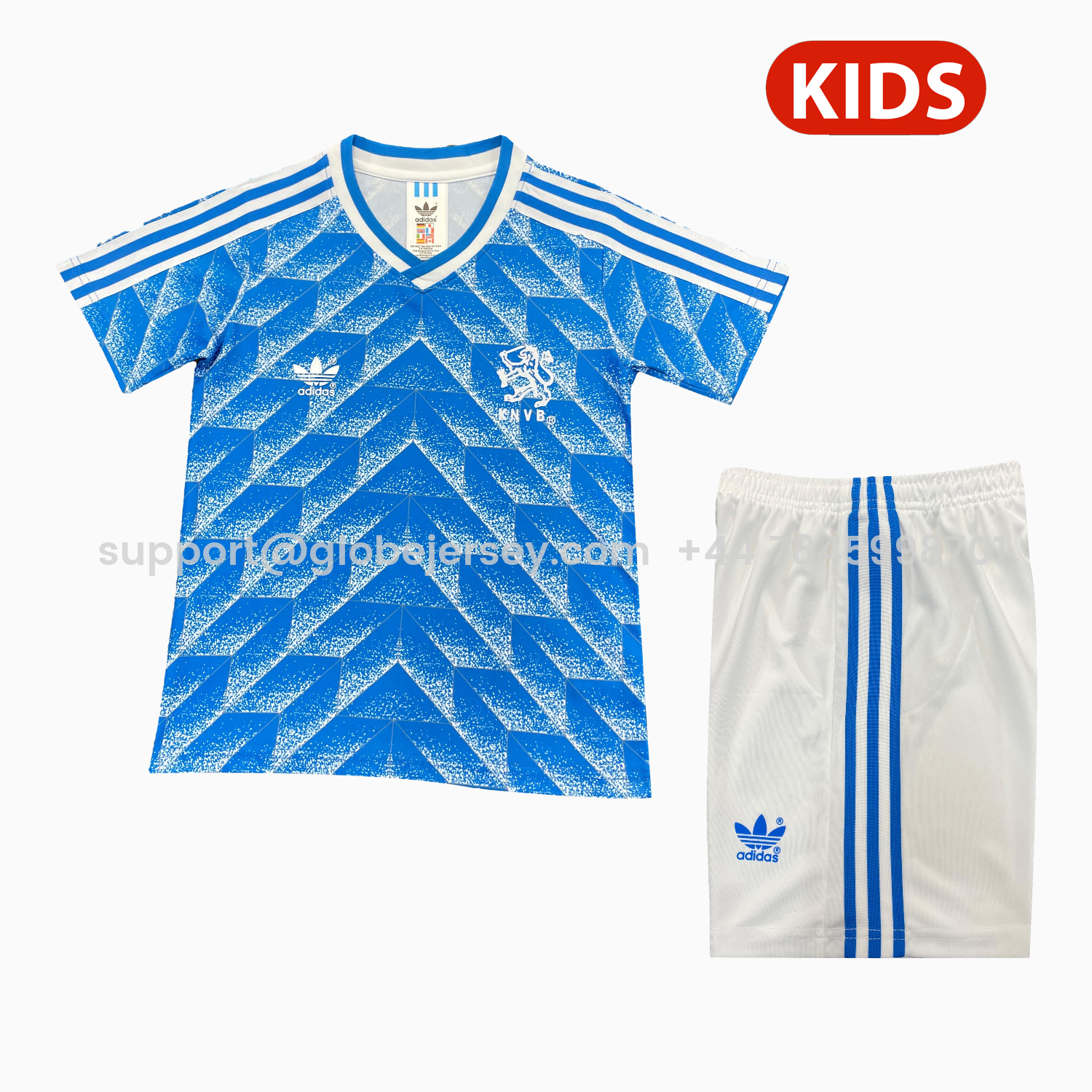 GlobeJersey-Retro Netherlands 1988 Away Kids Kit