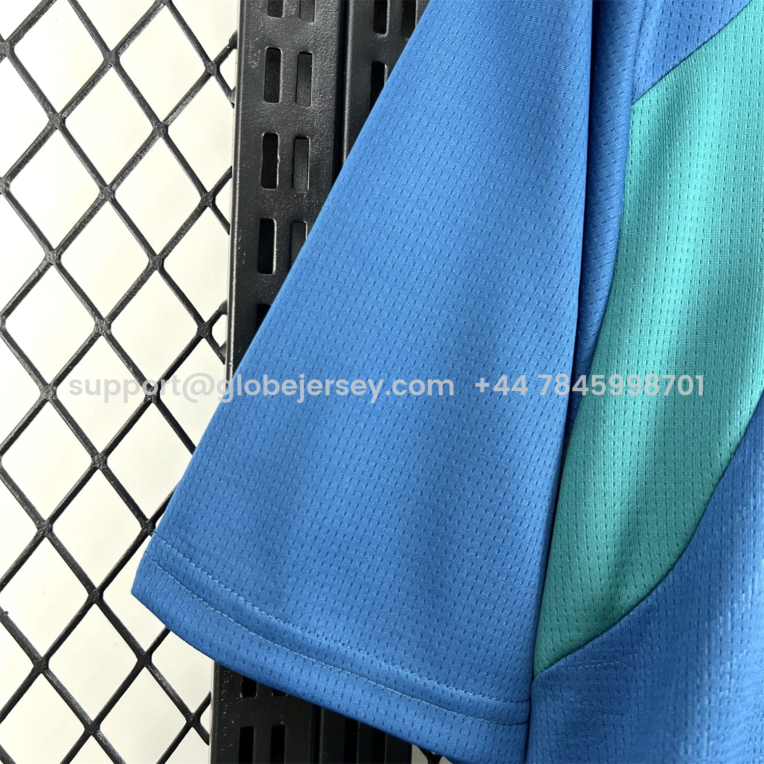 GlobeJersey-Portugal 2026 Muted Blue With Emerald Green Pre-Match Jersey - Fans Version