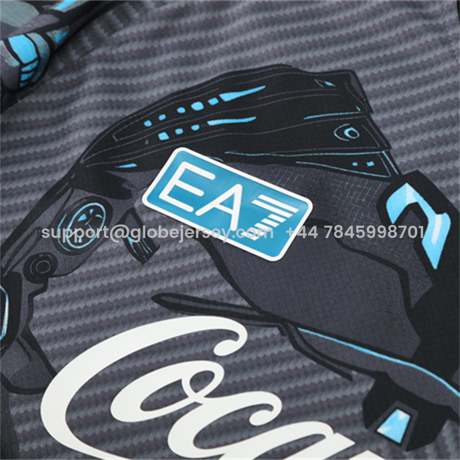 GlobeJersey-Napoli 25-26 Kids Short-Sleeve Training Set - Gray Mecha Top & Black Shorts