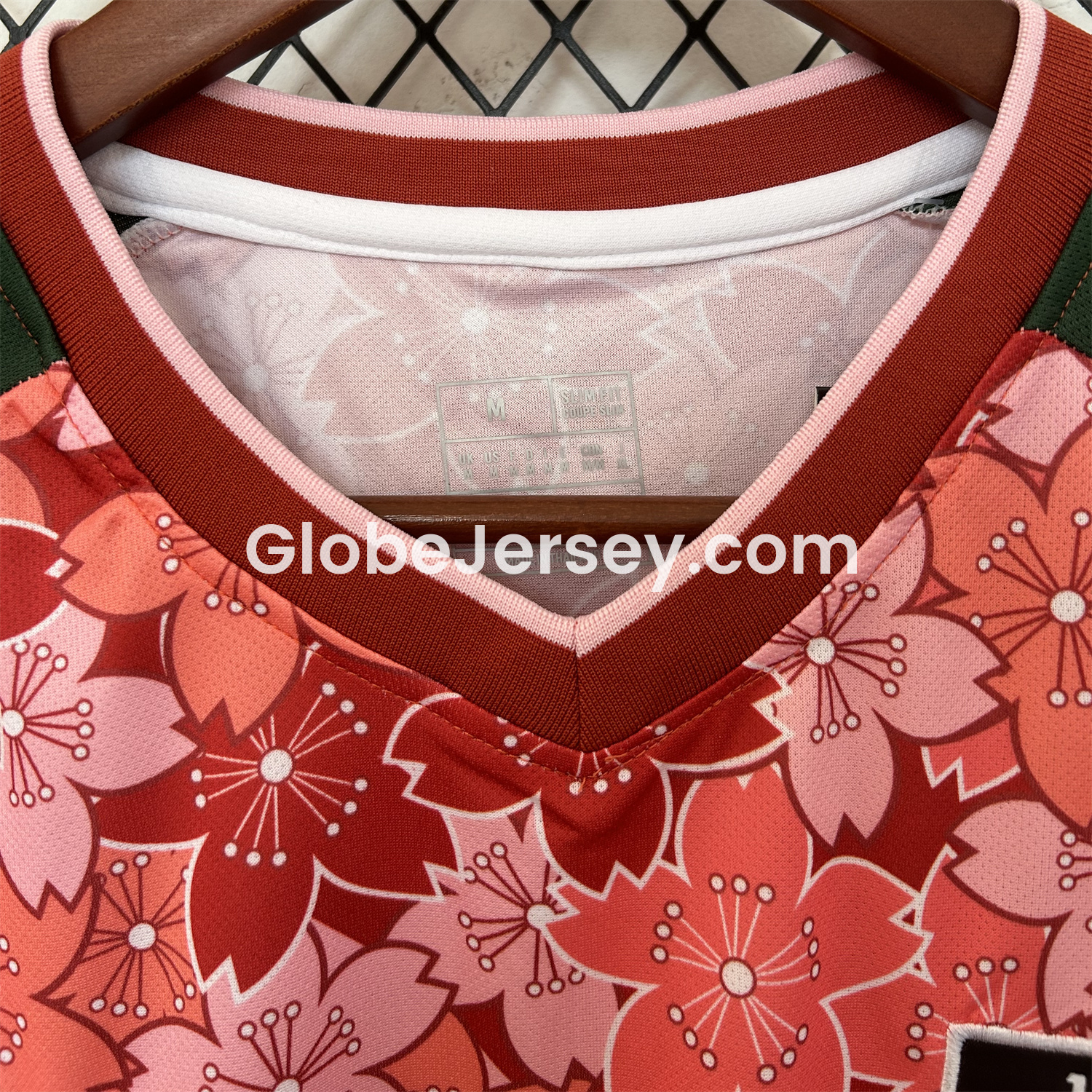 GlobeJersey-Japan 25-26 Red & Pink Flowers Special Edition Jersey - Fans Version