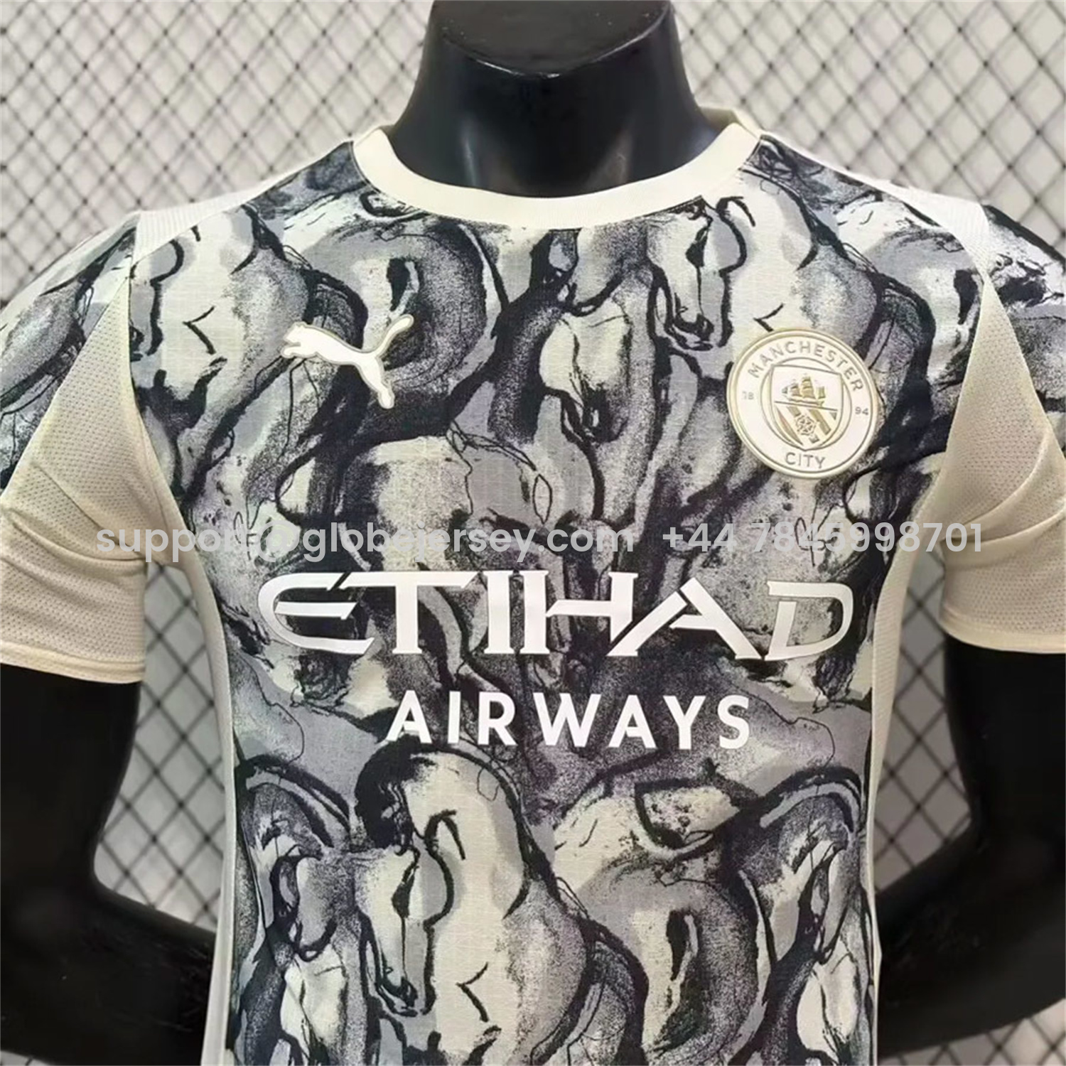 GlobeJersey-Manchester City 25-26 Year of the Horse Ink Painting Special Jersey - Player Version