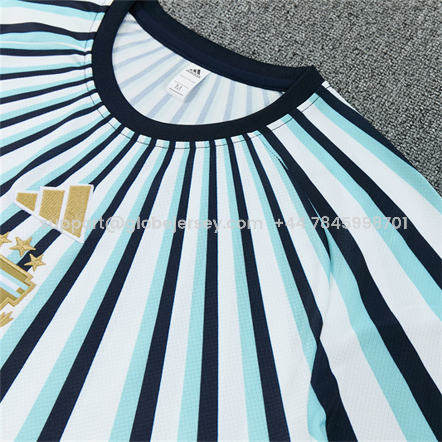 GlobeJersey-Argentina 2026 Short-Sleeve Training Set - Blue Rays Top and Blue Shorts