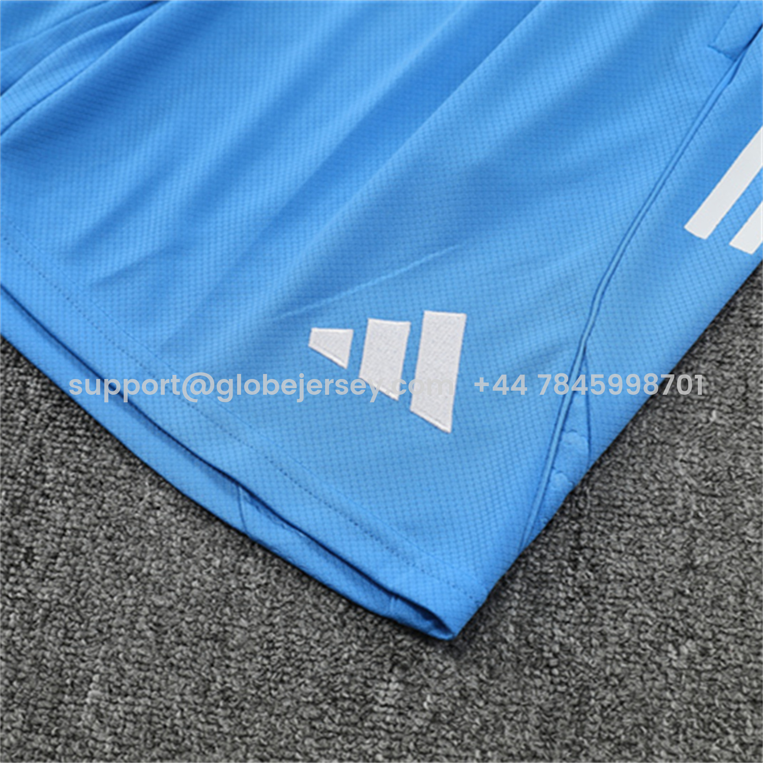 GlobeJersey-Real Madrid 25-26 Short-Sleeve Training Set - Sky Blue Top and Sky Blue Shorts