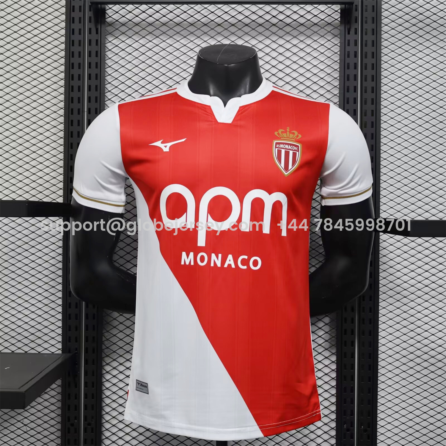 GlobeJersey-AS Monaco 25-26 Home Jersey - Player Version