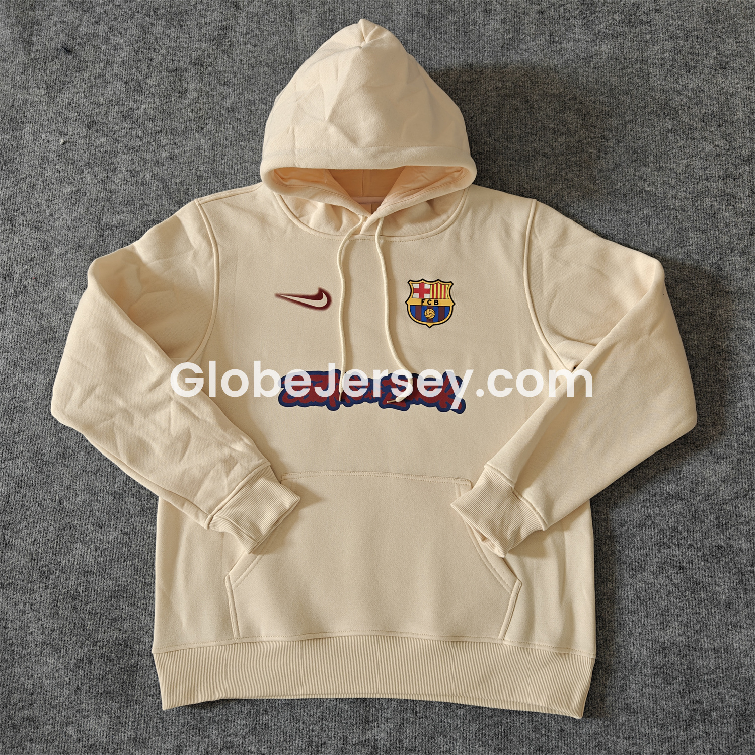 GlobeJersey-Barcelona x Travis Scott Team Logo On Both Sides Unisex Pullover Hoodie