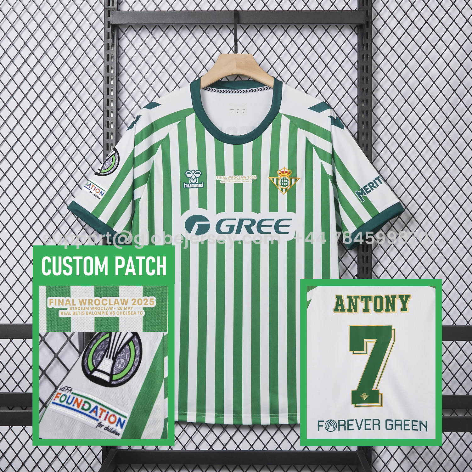 GlobeJersey-Real Betis 2025 Conference League Final Special Jersey - Fans Version