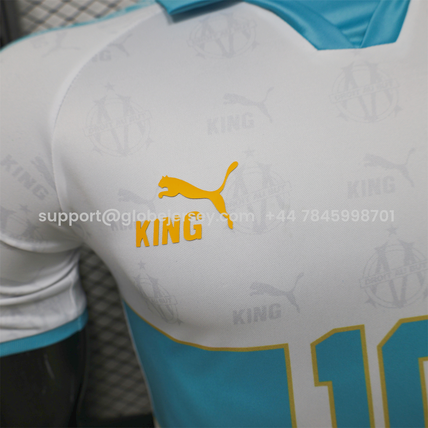 GlobeJersey-Marseille 25-26 Retro Style White Jersey -Player Version