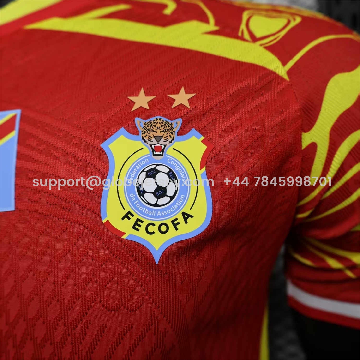 GlobeJersey-Congo 2026 Third Red Jersey - Player Version