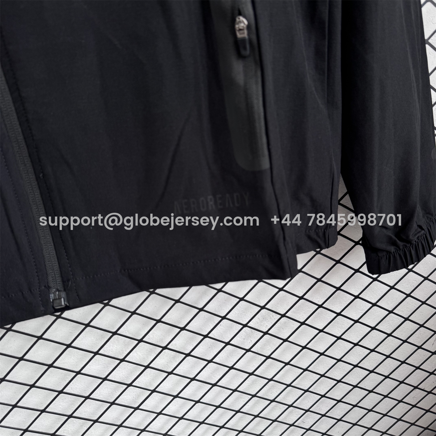 GlobeJersey-Arsenal 25-26 Windbreaker Training Set - Pure Black Top and Pants