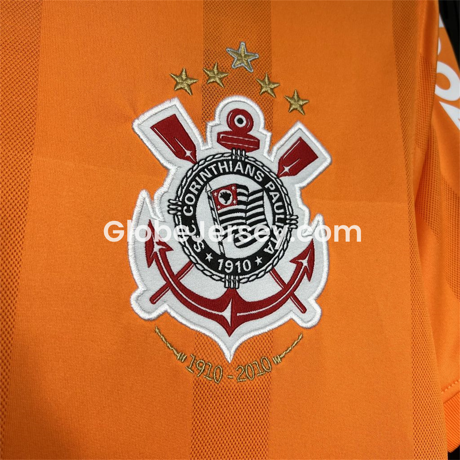 GlobeJersey-Retro Corinthians 2010 Orange Goalkeeper Jersey