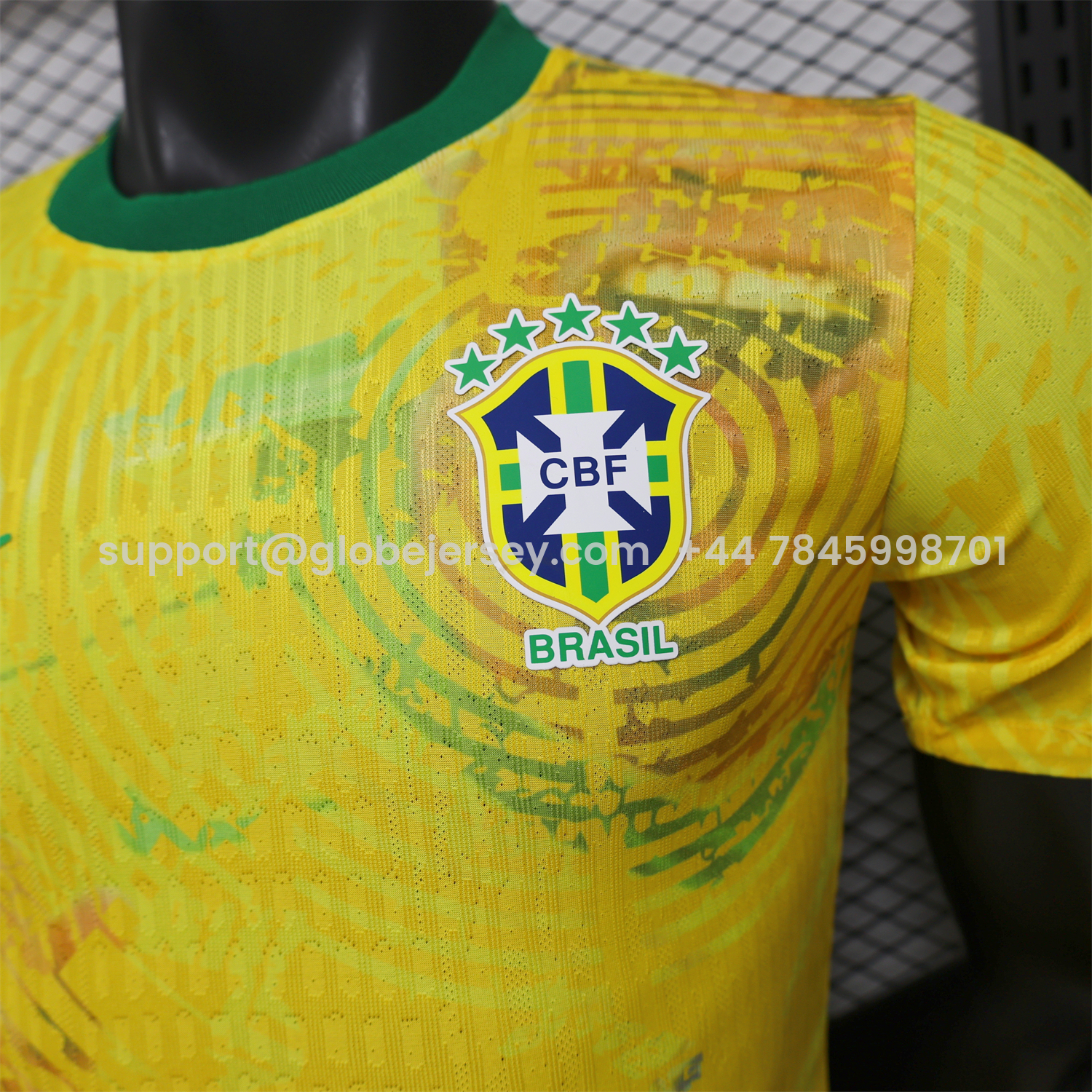 GlobeJersey-Brazil 2026 Yellow Waves Special Jersey - Player Version