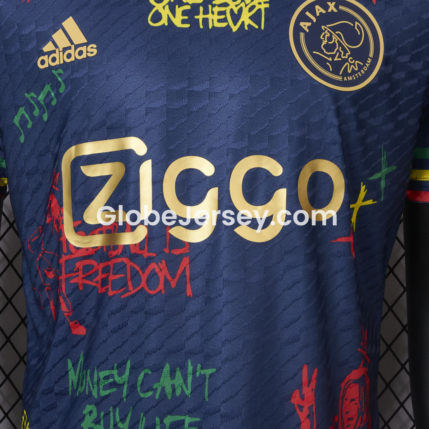 GlobeJersey-Ajax x B-O-B Marly 2025-26 40th Blue Special Edition Jersey - Player Version