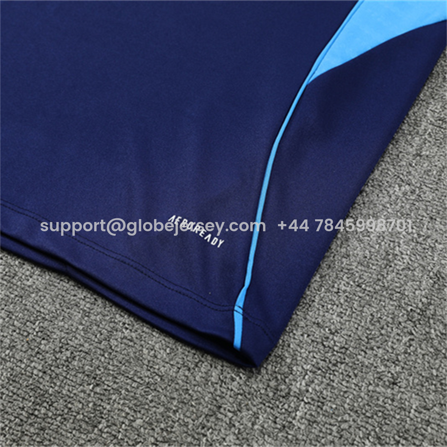 GlobeJersey-Real Madrid 25-26 Kids Long Sleeve Training Set - Deep Blue Top & Pants