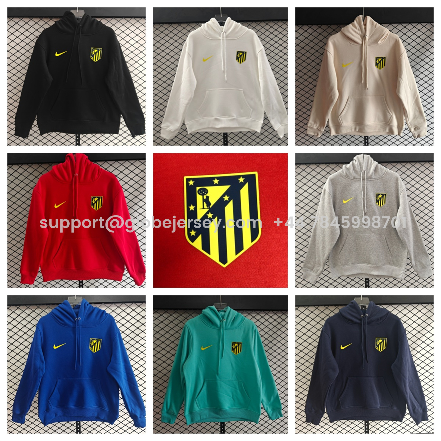 GlobeJersey-Atletico Madrid 25-26 Originals Terrace Icon Unisex Pullover Hoodie