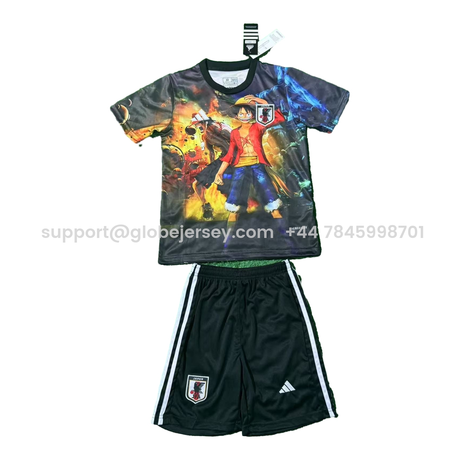 GlobeJersey-Japan 25-26 Luffy And Ace Black Special Kids Kit