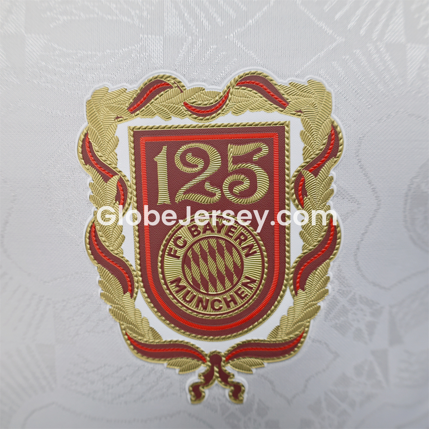 GlobeJersey-Bayern Munich 2025 White 125th Anniversary Jersey - with 125th Patch on Back - Player Version